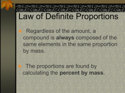 Law of Definite Proportions - Mark RusH