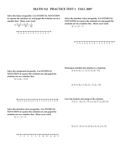 MATH 112 PRACTICE TEST 1 FA 07.tst