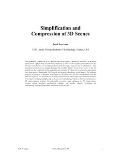 Simplification and Compression of 3D Scenes