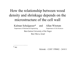How the relationship between wood density and shrinkage depends