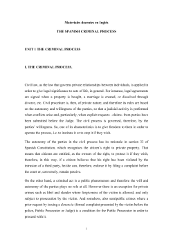 Materiales docentes en Ingl&eacute;s THE SPANISH CRIMINAL