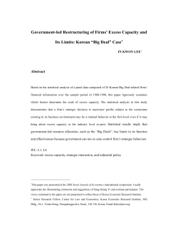 Government-led Restructuring of Firms` Excess Capacity