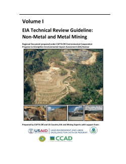 EIA Technical Review Guideline: Non‐Metal and Metal Mining
