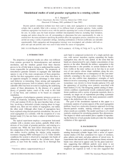 Simulational studies of axial granular segregation in a rotating cylinder