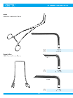 Atraumatic Intestinal Clamps Foss Foss