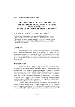 determination of catecholamines and the total antioxidant potential