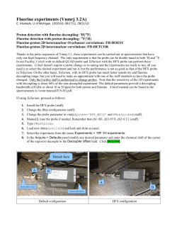 Fluorine experiments (Vnmrj 3.2A)