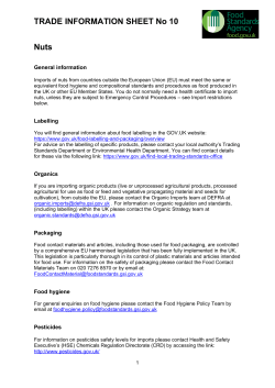 TRADE INFORMATION SHEET No 10 Nuts