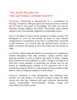 Scholarship: Scholarship is characterized by a commitment to