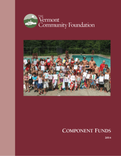 component funds - Vermont Community Foundation