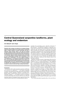 Central Queensland serpentine landforms, plant