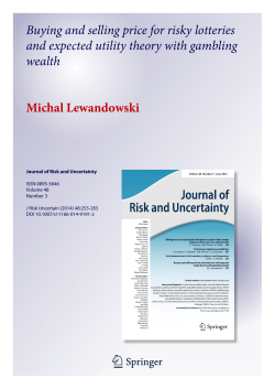 Buying and selling price for risky lotteries and expected utility