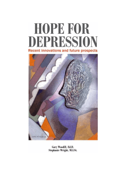 Hope for Depression: Recent Innovations and Future Prospects