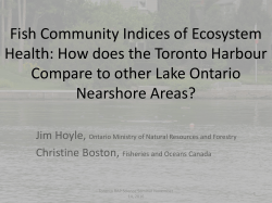 Fish Community Indices of Ecosystem Health: How does the Toronto