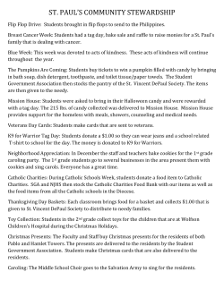 Community Stewardship - St. Paul`s Catholic School