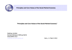 Principles and Core Values of the Social Market Economy