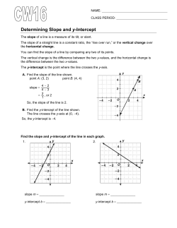 Determining Slope and y