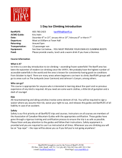 1 Day Ice Climbing Introduction
