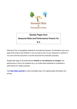 Sample Pages from Seasonal Skits and Performance Poems For K-3