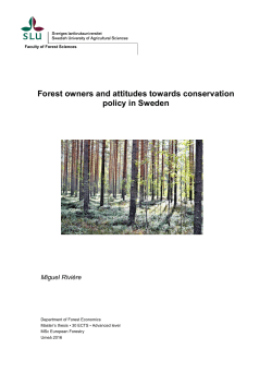 Forest owners and attitudes towards conservation policy in Sweden