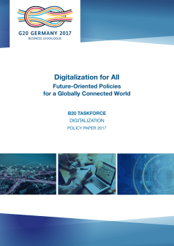 Future-Oriented Policies for a Globally Connected World
