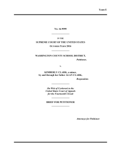 Team E NO. 16-9999 SUPREME COURT OF THE UNITED STATES