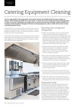 RC 11 &ndash; Keeping it clean - Vulcan Catering Equipment