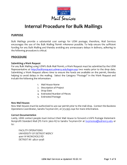 Mail Services - University of Detroit Mercy