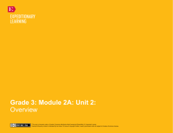 Grade 3: Module 2A: Unit 2: Overview