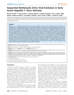 Sequential Bottlenecks Drive Viral Evolution in Early Acute Hepatitis