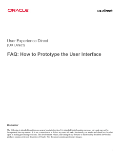 How to Prototype the User Interface