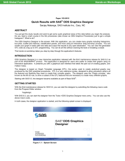 153-2012: Quick Results with ODS Graphics Designer