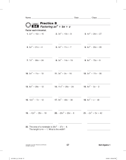 Practice B 8-4 - algebra1kraus / Home Page