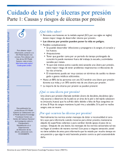 Cuidado de la piel y &uacute;lceras por presi&oacute;n