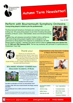 Oct 2015 - Gloucester Academy of Music