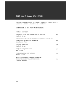 Federalism as the New Nationalism