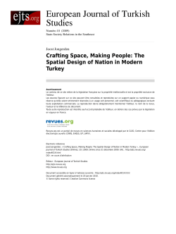 The Spatial Design of Nation in Modern Turkey