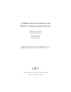 A correlation of cytological and genetical crossing