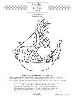 Activity 1 - Canadian Parents for French BC
