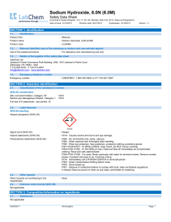 Sodium Hydroxide, 6.0N