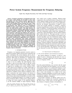 Power System Frequency Measurement for Frequency Relaying