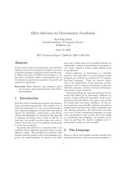 Effect Inference for Deterministic Parallelism