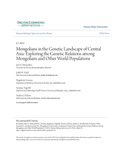 Mongolians in the Genetic Landscape of Central Asia