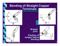 Bending of Straight Copper Terminals