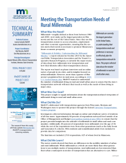 Meeting the Transportation Needs of Rural Millennials