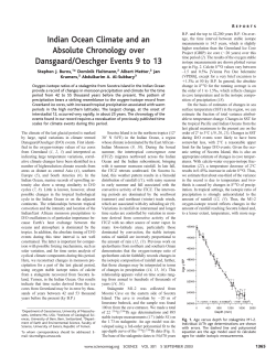 Indian Ocean Climate and an Absolute Chronology over Dansgaard