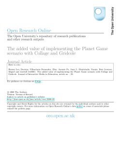 The added value of implementing the Planet Game scenario with