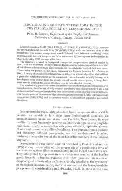 EDGE-SHARING SILICATE TETRAHEDRA IN THE CRYSTAL