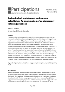 Technological engagement and musical eclecticism