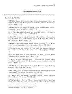 Other material relating to John Steinbeck